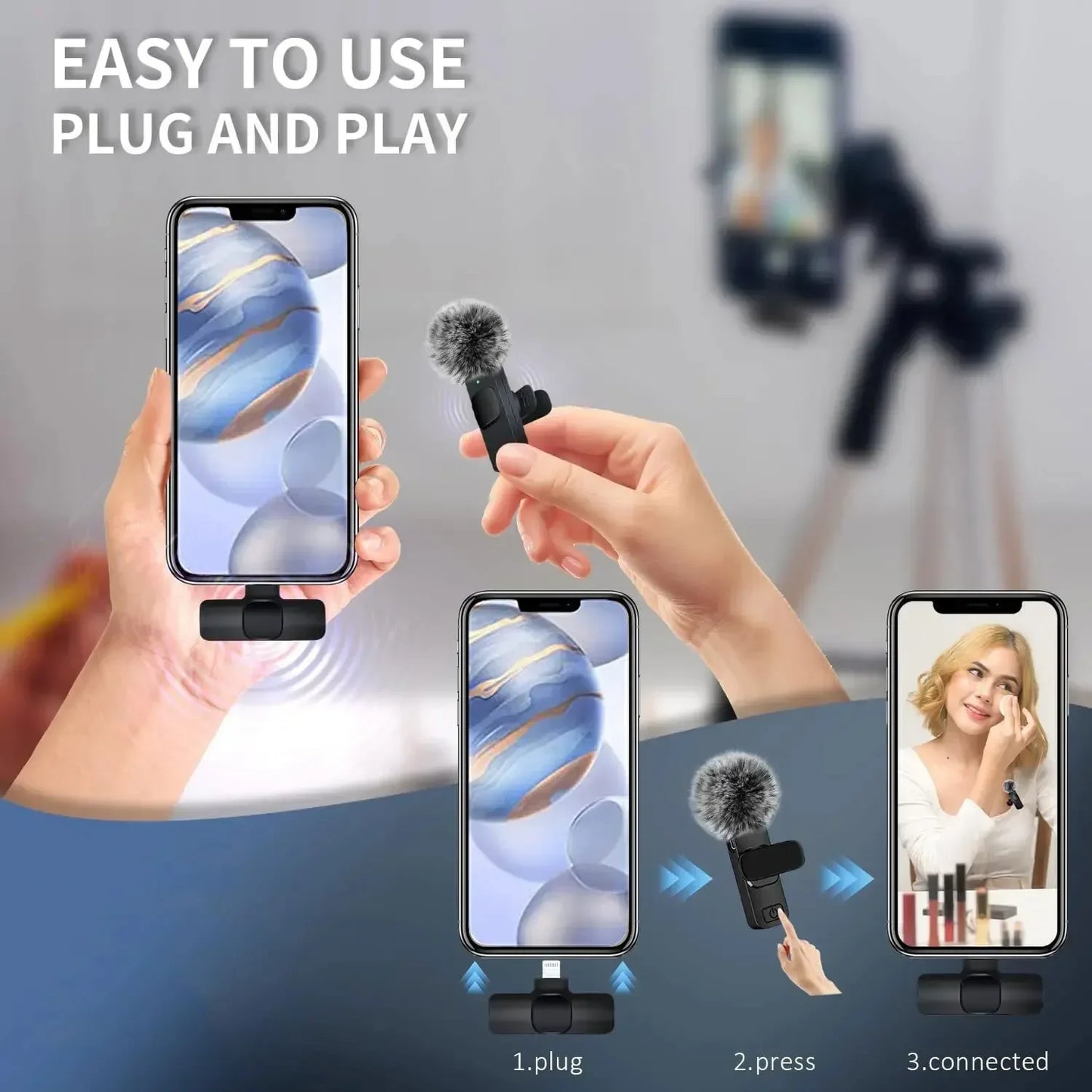 2.4G Wireless Lavalier Microphone – Crystal-Clear Audio for Content Creators