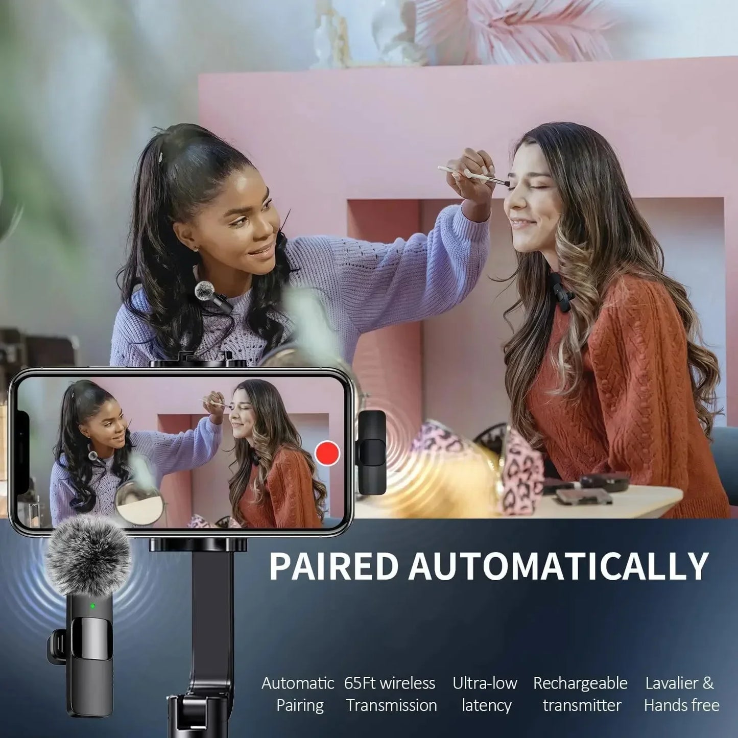 2.4G Wireless Lavalier Microphone – Crystal-Clear Audio for Content Creators