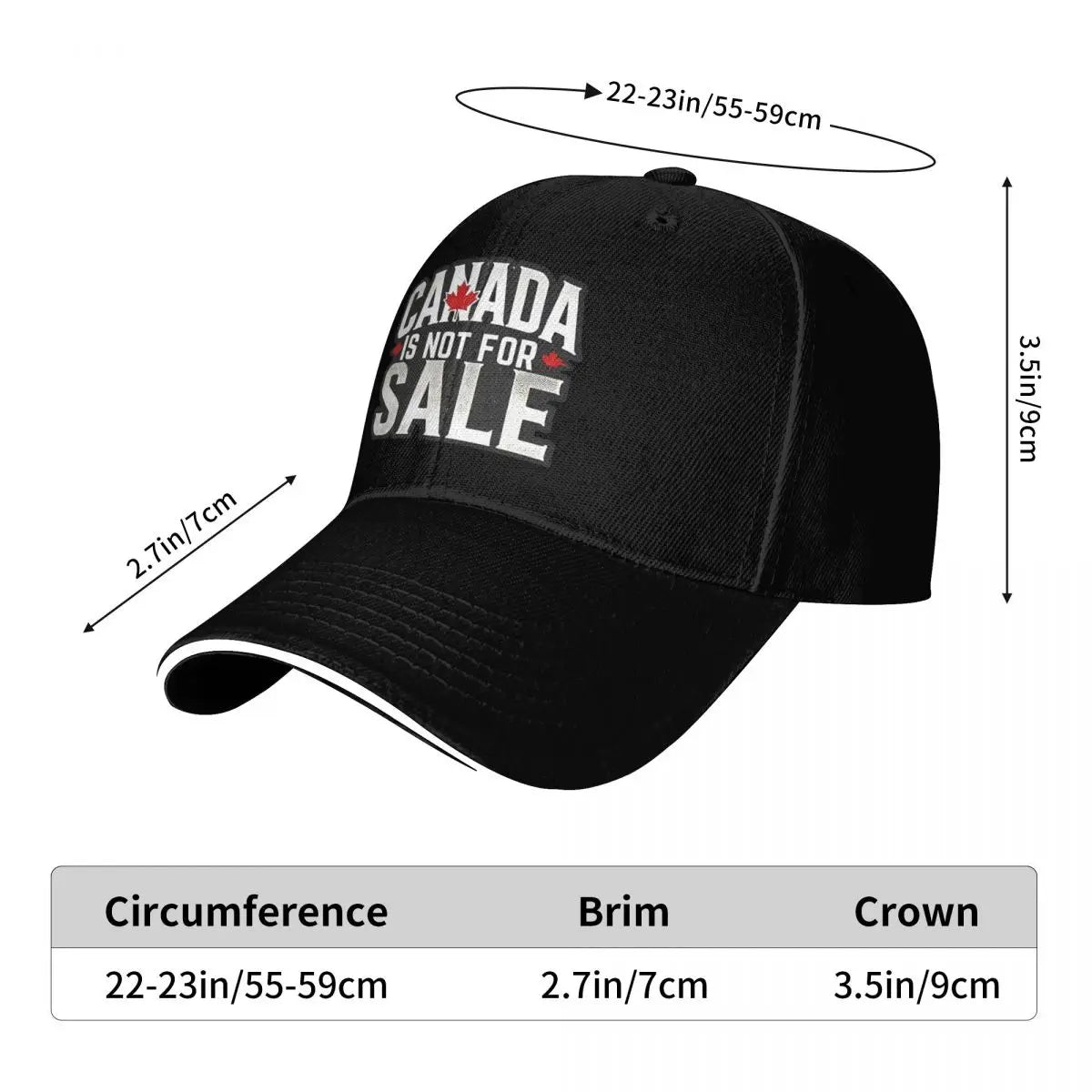 "Canada is Not for Sale" Adjustable Cotton Baseball Cap