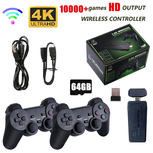 ZUIDID Retro Wireless HD Video Game Console – 3000+ to 10,000+ Games | Dual Controllers | Plug & Play